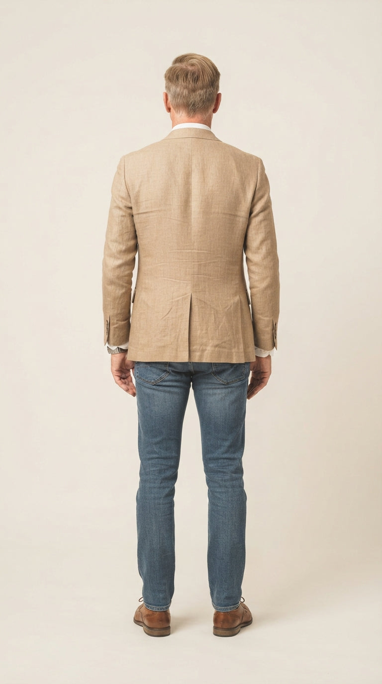 Herren Blazer Klassischer Schnitt mit Zwei Knöpfen