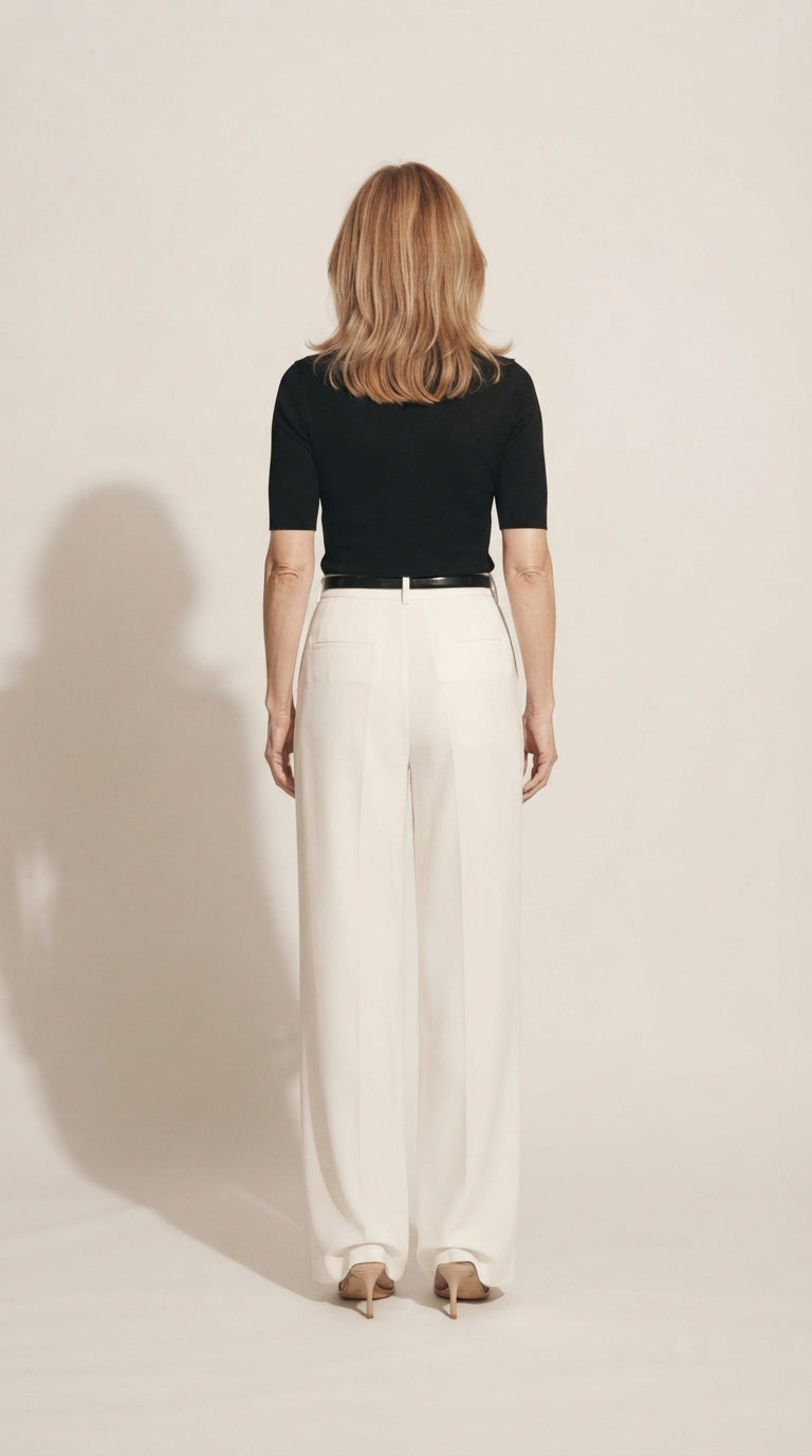 Damen Weite Hose mit Gürtel